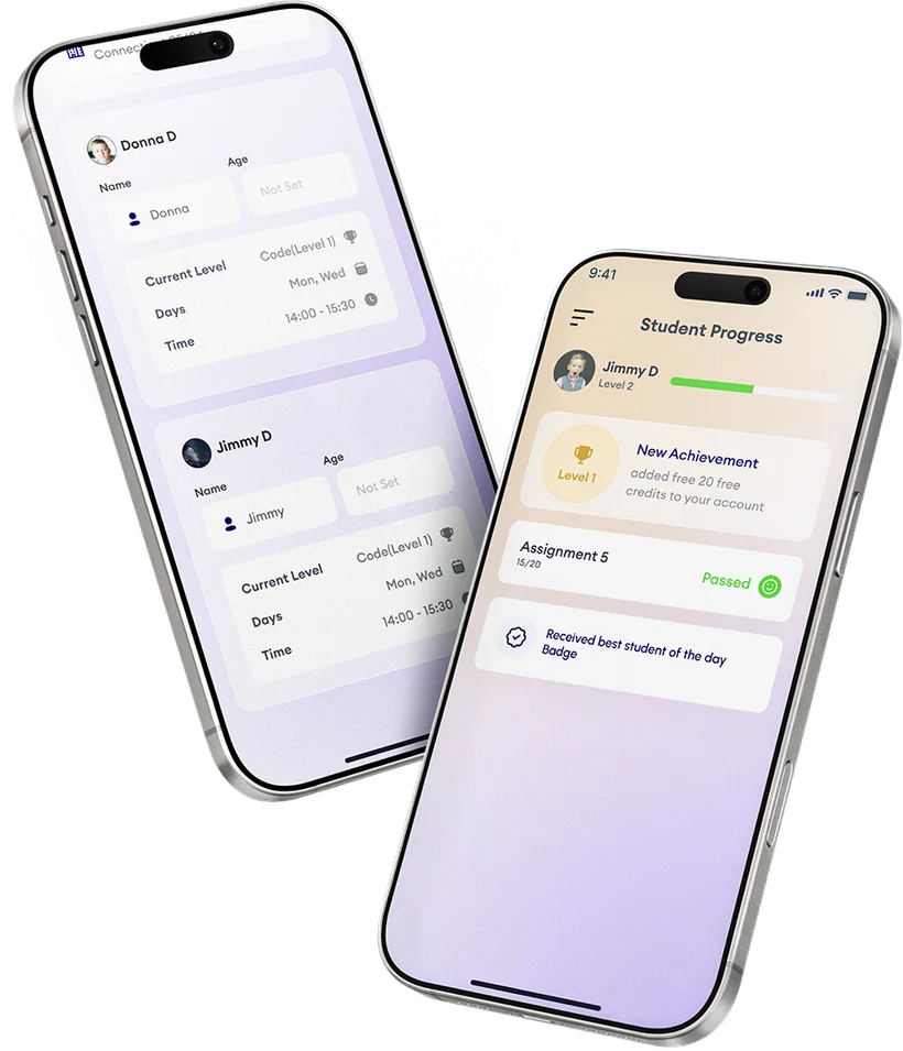 Die Eltern-App, geöffnet auf dem Telefon