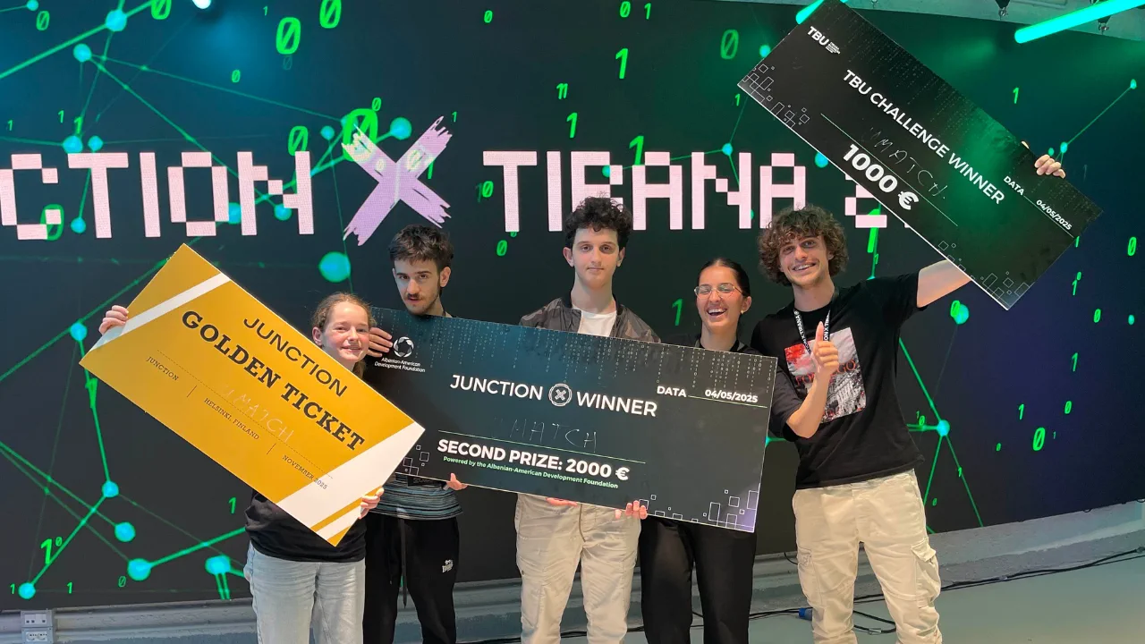 Team aus Prishtina mit Golden Ticket, zweitem Preis und TBU Challenge Winner